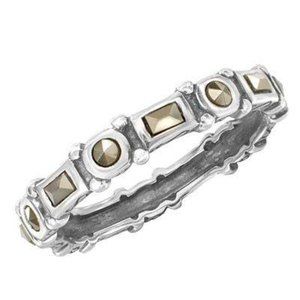 Silpada .925 Sterling Silver and Marcasite Josephine Ring R3000